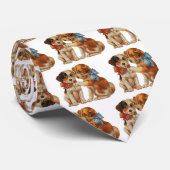 Vintage Haustiere, Welpen, Liebe mit Bogen Krawatte (Gerollt)