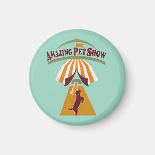 Vintage Haustierposter Magnet