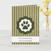 Vintage Haustierverlust-Beileidskarte Karte (Gelbe Blume)