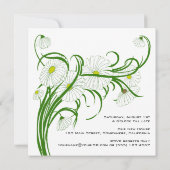 Vintage Hauswärmung, Gerber Daisy Blume Einladung (Rückseite)