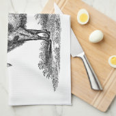 Vintage Hausziege-Illustration - Ziegen 1800's Handtuch (Viertel Falte)