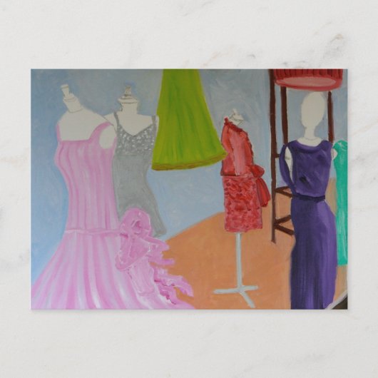 Vintage Haute Couture Postkarte (Vorderseite)