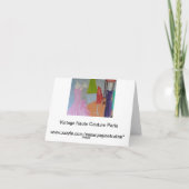 Vintage Haute Couturen Paris Karte (Rückseite)