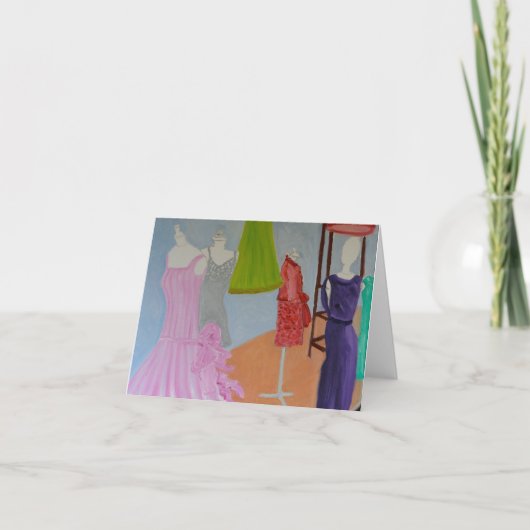 Vintage Haute Couturen Paris Karte (Vorderseite)