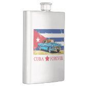 Vintage Havana Kuba Flag Classic Car Flachmann (Rechts)