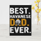 Vintage Havanese Papa Ever Design Karte (Gelbe Blume)