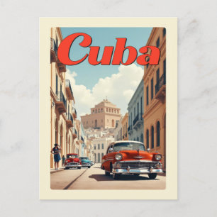 Vintage Havanna Kuba Klassiker Retro Reise Postkarte
