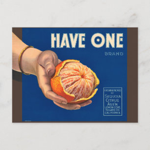 Vintage-Have-One-Brand-Sequoia-Werbung Postkarte