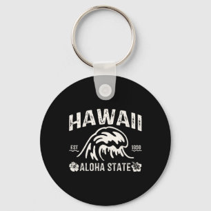 Vintage Hawaii Aloha-Staat Wellen-Surf hawaiianisc Schlüsselanhänger