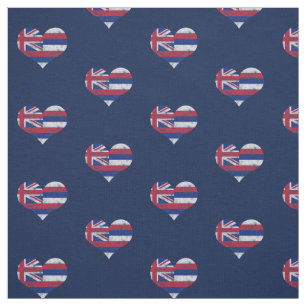 Vintage Hawaii-Flaggen-Herzen Stoff