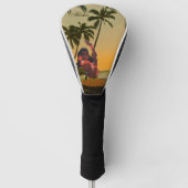 Vintage Hawaii Hula Girl Golf Headcover (Vorderseite)