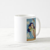 Vintage Hawaii Hula Mädchen Kaffeetasse (VorderseiteRechts)