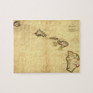 Vintage-Hawaii-Karte von 1837 - Hawaiianische Ins Puzzle