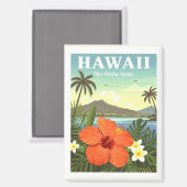 Vintage Hawaii Magnet (Vorderseite/Rückseite)