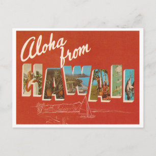 Vintage Hawaii Postkarte