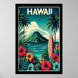 Vintage-Hawaii-Reiseposter Poster
