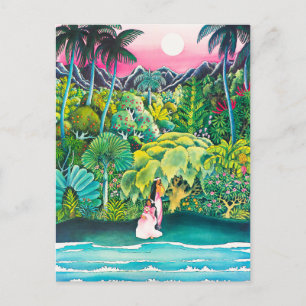 Vintage-Hawaii-Reiseposter Postkarte