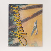Vintage Hawaii Reiseroute Illustration Art Puzzle (Vertikal)