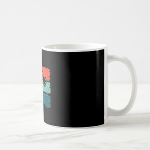 Vintage Hawaii Sommer Strand Palmenbaum Sonnenunte Kaffeetasse