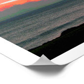 Vintage Hawaii-Sonnenuntergang Poster (Ecke)