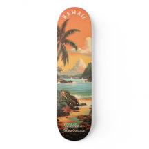 Vintage-Hawaii-Strandsonnenuntergang