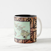 Vintage Hawaii-Tasse Zweifarbige Tasse (VorderseiteRechts)
