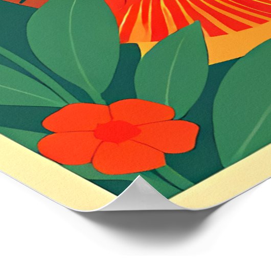 Vintage Hawaii Travel Poster (Ecke)