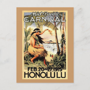 Vintage Hawaii, USA - Postkarte