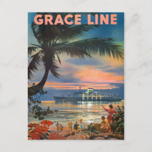 Vintage Hawaii, USA - Postkarte
