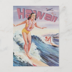 Vintage Hawaii, USA - Postkarte