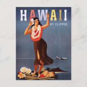Vintage Hawaii, USA - Postkarte