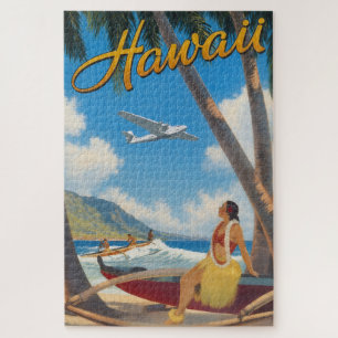 Vintage Hawaiian Hula Mädchen Aloha Flucht Paradie Puzzle