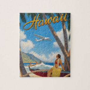 Vintage Hawaiian Hula Mädchen Aloha Flucht Paradie Puzzle
