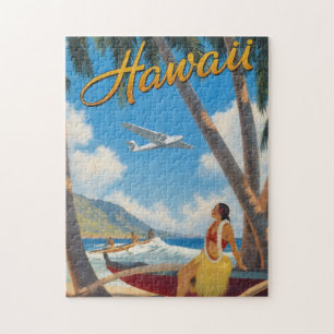 Vintage Hawaiian Hula Mädchen Aloha Flucht Paradie Puzzle