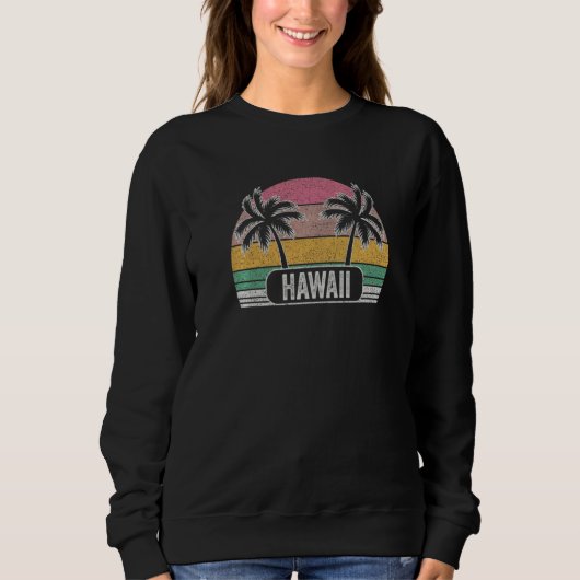 Vintage Hawaiian Island Tropical Hawaii Vacation S Sweatshirt (Vorderseite)