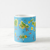 Vintage Hawaiian Islands Map Mug Kaffeetasse (Mittel)