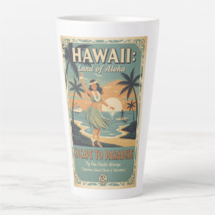 Vintage Hawaiian Land of Aloha Flucht ins Paradies Milchtasse
