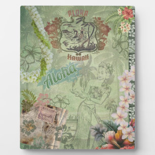 Vintage-Hawaiian-Scrapbook Aloha Hula Fotoplatte