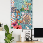 Vintage Hawaiian Scrapbook Page: Aloha Poster (Heimbüro)