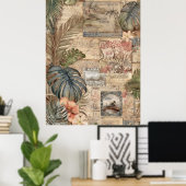 Vintage Hawaiian Scrapbook Seite 11 Poster (Heimbüro)