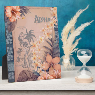 Vintage-Hawaiian- Scrapbook Waikiki Hula Fotoplatte