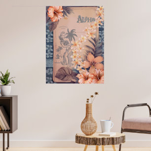Vintage-Hawaiian-Scrapbook Waikiki Hula Poster