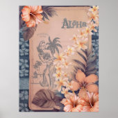 Vintage Hawaiian Scrapbook Waikiki Hula Poster (Vorne)