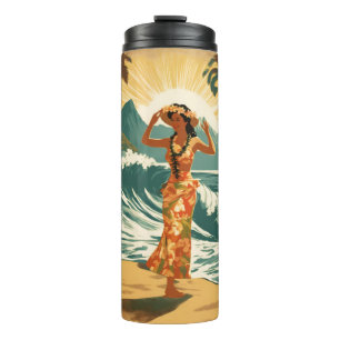 Vintage Hawaiian Travel Honolulu Mittelpazifik Thermosbecher