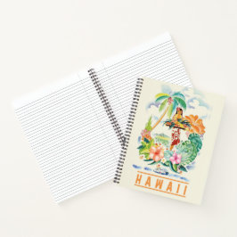 Vintage Hawaiian Travel Poster Planner Notizblock