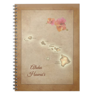Vintage Hawaiianische Inseln Aloha Notizblock