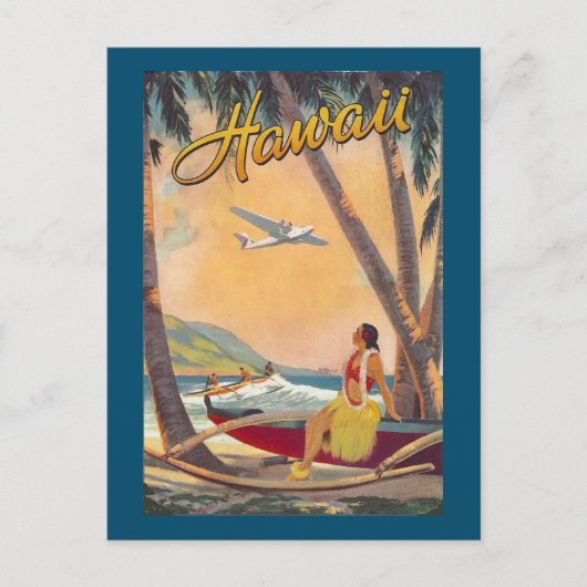 Vintage Hawaiianische Inseln Reisen Aloha Pazifik Postkarte (Vorderseite)