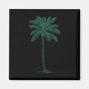 Vintage hawaiianische Palme Strand Tropische Insel Magnet