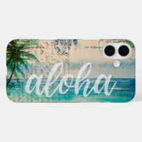 Vintage Hawaiianische Palmen Postkarte