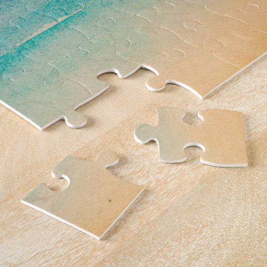 Vintage Hawaiianische Palmen Postkarte Puzzle (Seite)